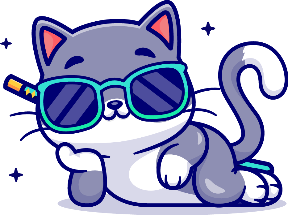 Radisfot cat with glasses